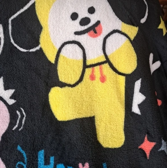 BT21 K pop band Anime characters soft fleece throw blanket JAY FRANCO oeko tex - Picture 6 of 9